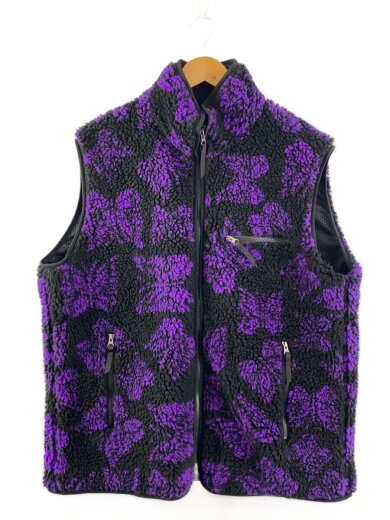 商品画像：フリースベスト/L/ポリエステル/BLK/総柄/LQ374 1