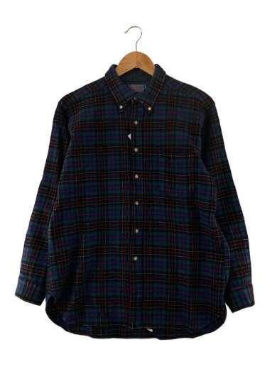 商品画像：長袖シャツ/XL/ウール/GRN/チェック/60-70s/タータン/BD// 1