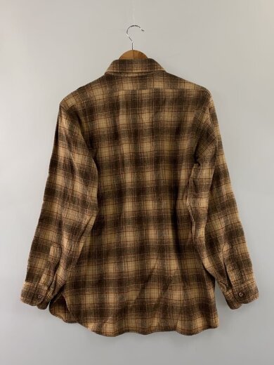 商品画像：長袖シャツ/XL/ウール/BRW/チェック/60-70s/ロングポイント/グッドカラー// 2