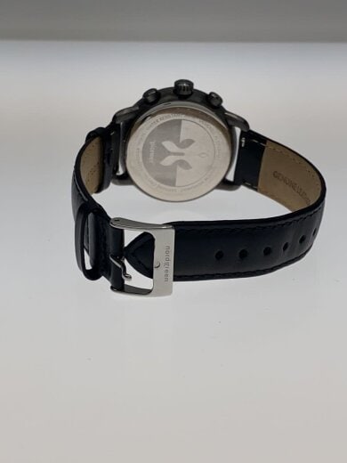 商品画像：クォーツ腕時計/アナログ/レザー/WHT/BLK/Pioneer 4