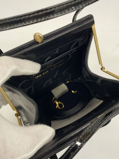 商品画像：ヴァラリボン/がま口/リボン/ショルダーバッグ/レザー/BLK/DF-21 6187 6