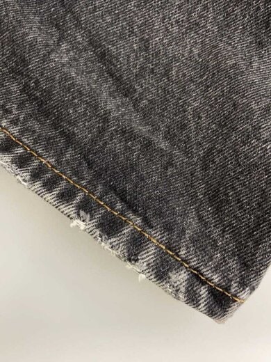 商品画像：1996 D-SIRE 007F6 STRAIGHT JEANS/裾破れ/30/コットン/BLK/007F6 8