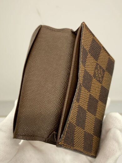 商品画像：アンヴェロップ・カルト・ドゥ・ヴィジット_ダミエ・エベヌ/レザー/BRW/レディース 5