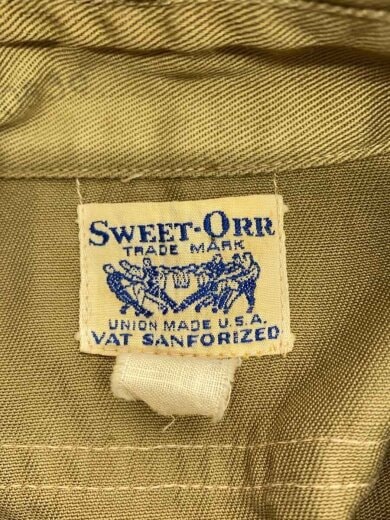 商品画像：50s/USA製/SWEET-ORR/ワークシャツ/ワッペン付き/猫目ボタン/BEG 3