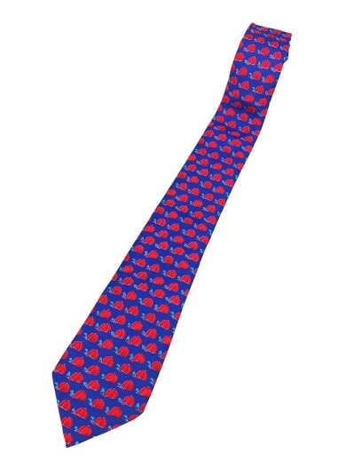 商品画像：カボチャ/ネクタイ/シルク/NVY/総柄/メンズ 1