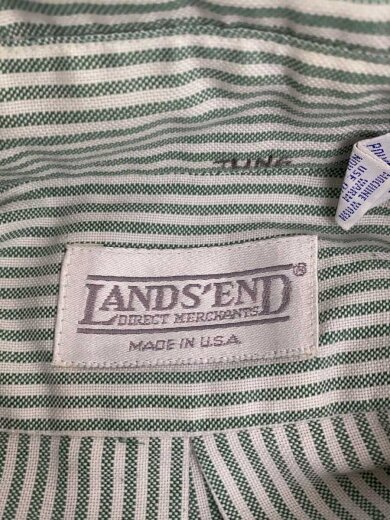 商品画像：USA製/B.D長袖シャツ/17.5/コットン/GRN/ストライプ 3