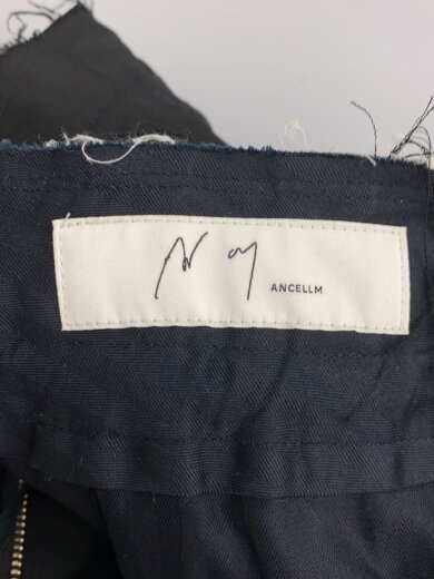 商品画像：25SS/DAMAGE WOOL 2TUCK SLACKS/1/コットン/BLK/ANC-PT79-B 4