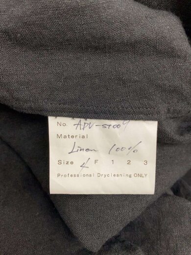 商品画像：advent/長袖シャツ/4/リネン/BLK/ADV-ST-009 4