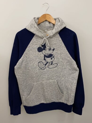 80s/2トーン/ミッキーマウス/パーカー/XL/コットン/GRY