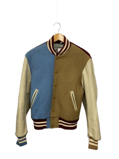 商品画像：90s/USA製/レザータグ/スタジャン/裏地キルティング/S/第3・4ボタン間表地シミ 1