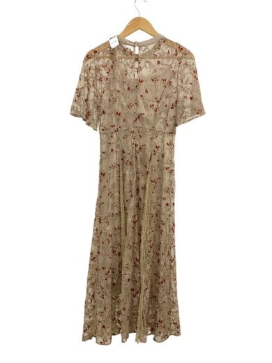 商品画像：レースエンブロイプリーツドレス/1/ナイロン/BEG/SWFO194035 2