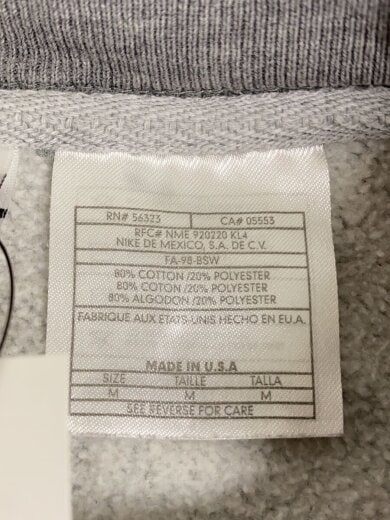 商品画像：90s/銀タグ/USA製/スウェット/M/コットン/GRY/無地 4