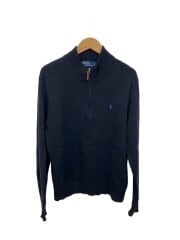 ニット・セーター(厚手)/LL/コットン/BLK