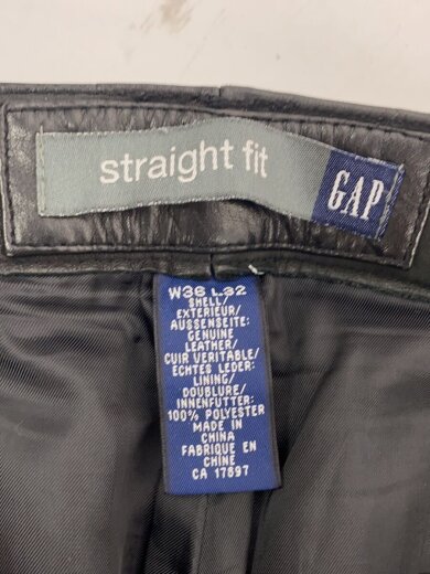 商品画像：OLD GAP/straight fit/36/レザー/BLK 4