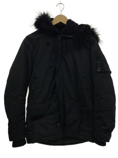 商品画像：フライトジャケット/38/ポリエステル/BLK/無地 1