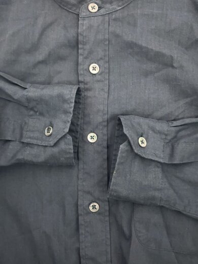 商品画像：BIG BAND COLLAR SHIRT/M/コットン/BLK/無地/22ss 5