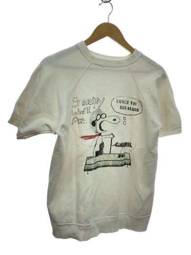 商品画像：ラグランスウェット/snoopy/コットン/WHT/プリント// 1