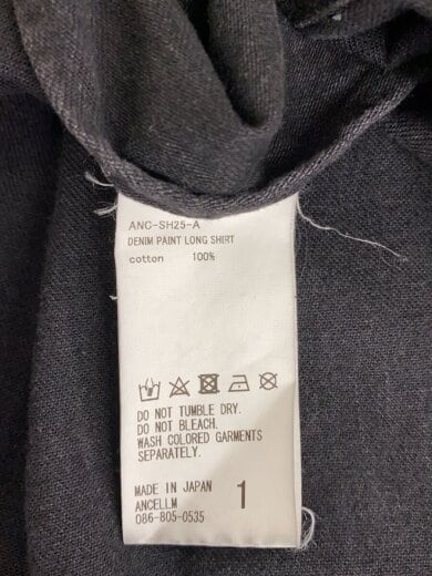商品画像：25SS/DENIM PAINT LONG SHIRT/1/ANC-SH25-A/ペンキ加工 4