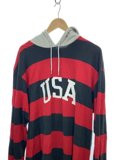 商品画像：90s/USA製/USAワッペン/ビッグサイズ/L/コットン/RED 1