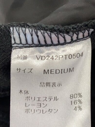 商品画像：WAVY SLACKS PANTS/ボトム/M/ポリエステル/BLK/VD242PT0504 5