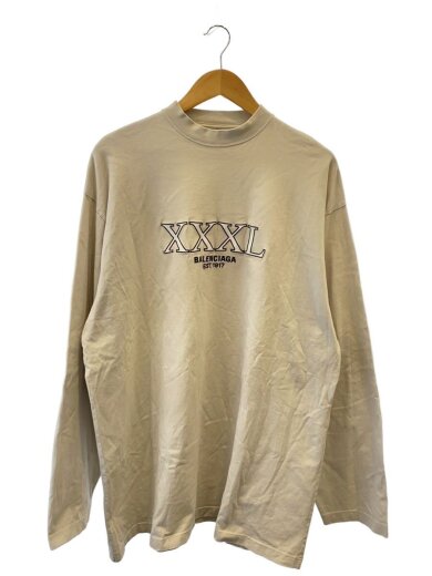 商品画像：カットソー/コットン/BEG/汚れ、首元にヨレ有 1