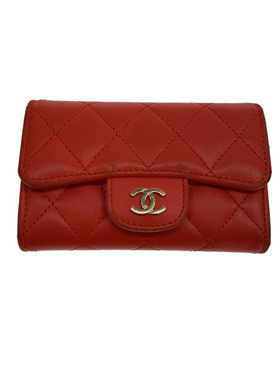 CHANEL / カードケース/--/RED/レディース