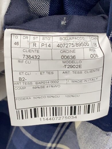 商品画像：テーラードジャケット/--/コットン/IDG/チェック/T2902E 4