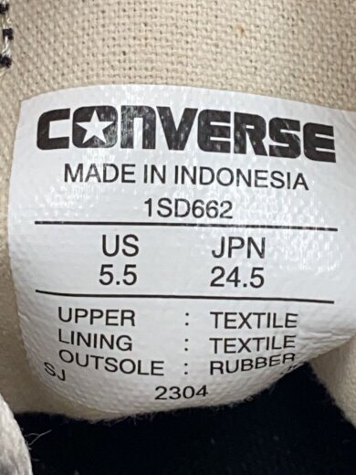 商品画像：ハイカットスニーカー/24.5cm/BLK/キャンバス/1SD662 5