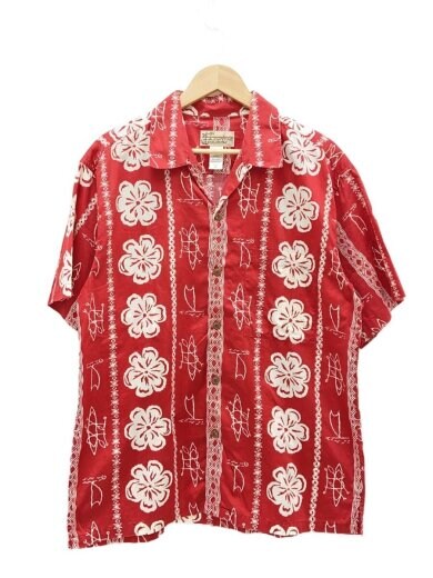 商品画像：アロハシャツ/M/コットン/RED/総柄/52540S5// 1