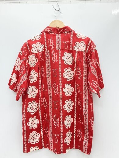 商品画像：アロハシャツ/M/コットン/RED/総柄/52540S5// 2