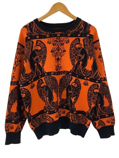 商品画像：ジャガードクルーネッニット/GX1000/ニット・セーター(薄手)/M/コットン/ORN/ 1