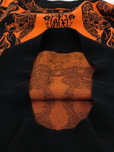 商品画像：ジャガードクルーネッニット/GX1000/ニット・セーター(薄手)/M/コットン/ORN/ 8