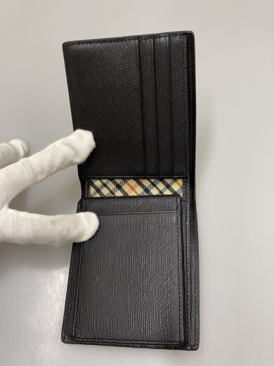 商品画像：2つ折り財布/レザー/BLK/メンズ// 4