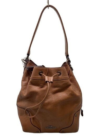 商品画像：ショルダーバッグ/レザー/BRW/無地/F35684 1