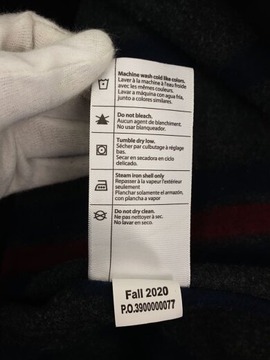 商品画像：2020/Relaxed Fit Duck Blanket-Lined/ジャケット/L/コットン/BLK/103828 5