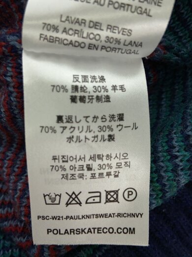 商品画像：ニット・セーター(厚手)/L/ウール/NVY/総柄 4