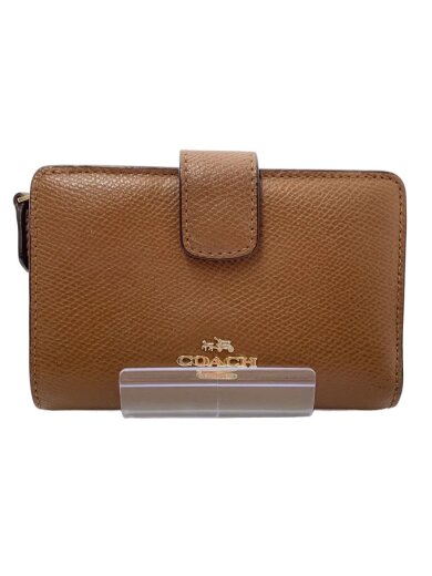 商品画像：2つ折り財布/レザー/BRW/無地/レディース 1