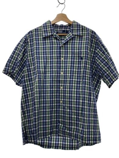 商品画像：90s/ADAMS/半袖シャツ/M/コットン/BLU/チェック 1