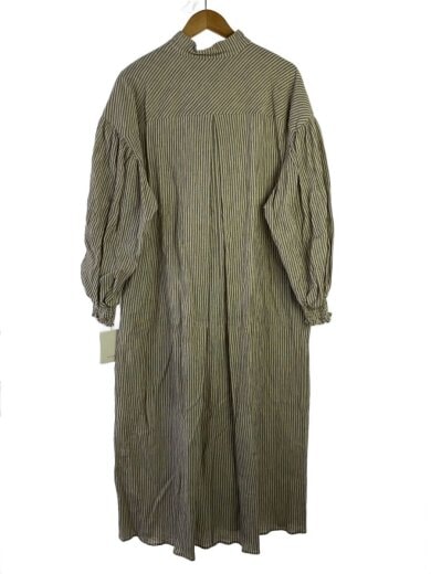 商品画像：長袖ワンピース/FREE/コットン/CRM/ストライプ/1222230114-0 2