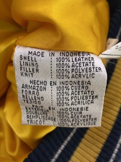 商品画像：レザージャケット・ブルゾン/XL/レザー/YLW/無地 4