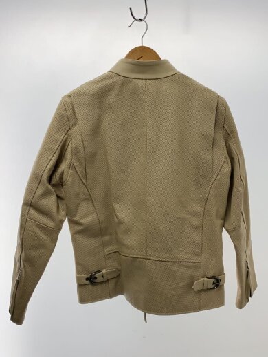 商品画像：シングルライダースジャケット/L/牛革/BEG/無地 2