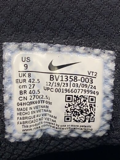 商品画像：ローカットスニーカー/27cm/BLK/BV1358-003 5