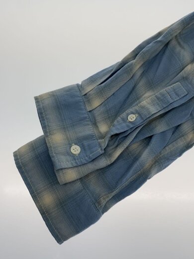 画像：REMI RELIEF長袖シャツ/M/レーヨン/BLU/オンブレCK5