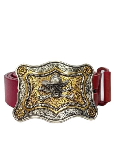 商品画像：ベルト/レザー/RED/メンズ 1