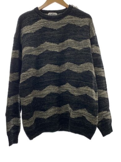 商品画像：ニット・セーター(厚手)/XL/ウール/BLK/チェック/CL-23AW048 1