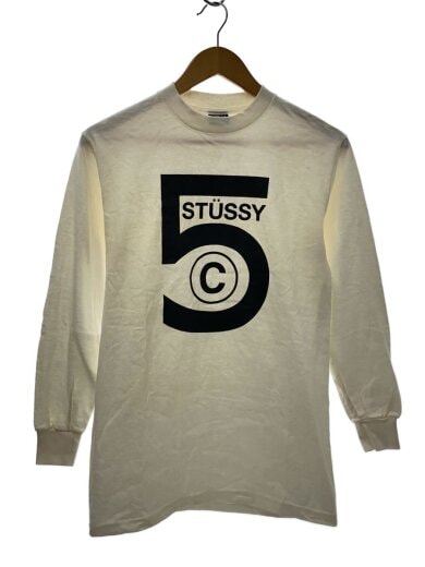 商品画像：90s/old stussy/紺タグ/メキシコ製/no.5/長袖Tシャツ/S/コットン/WHT 1