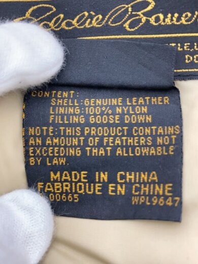 商品画像：ダウンジャケット/L/TALL/レザー/BRW 5