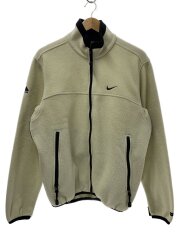 90s/thermal layer 2/フリースジャケット/M/ポリエステル/WHT