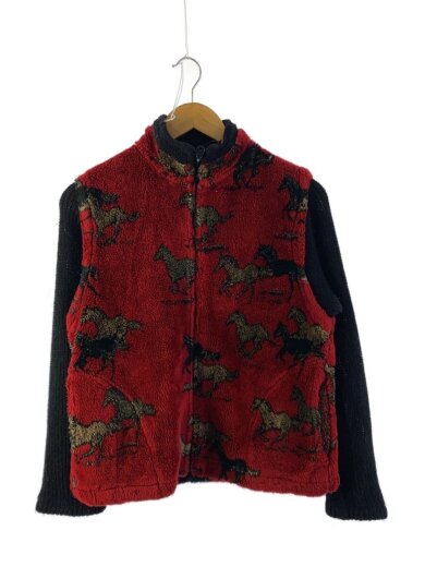 商品画像：ジャケット/S/アクリル/RED/総柄 1