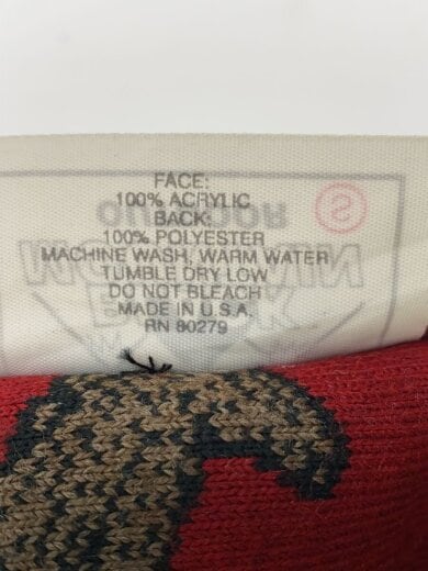 商品画像：ジャケット/S/アクリル/RED/総柄 4